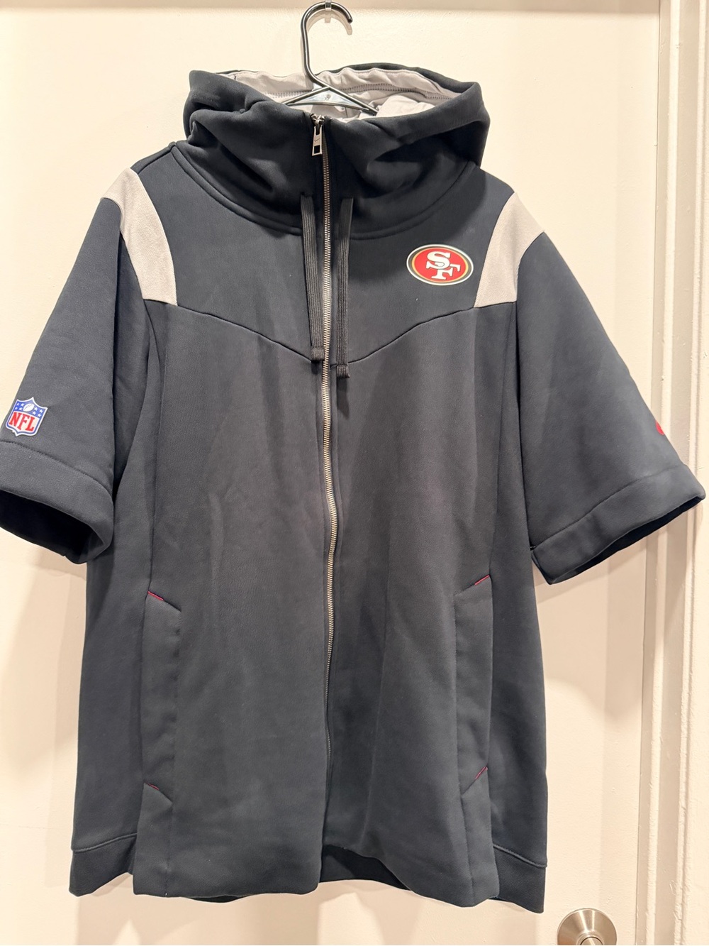 San Francisco 49ers NFL Short Sleeve Hoodie Jacket